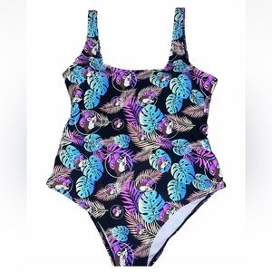 Buc-ees Women's Bathing Suit Size Medium Mascot Beaver One Piece Swimsuit EUC